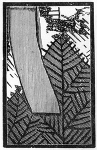 Japanse speelkaart met afbeelding van een blad door (after) Japanese School