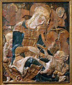 Madonna en Kind, bas-reliëf door (attr. to) Donatello