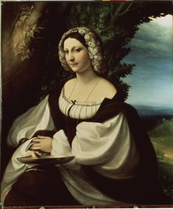 Portret van een dame door (c.1489 1534) Correggio