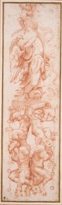 Grote decoratie voor de rib van een gewelf door (c.1489 1534) Correggio