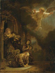De Aartsengel Raphael neemt afscheid van Tobit en zijn familie
