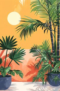 Boho esthetische poster met Nova kamerplant voor canvas prints door F. Abderrahim
