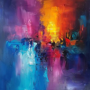 Abstracte kunst met acrylverf kleuren voor ingelijste muurkunst prints