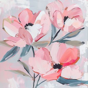 Abstracte roze sneeuwbloemen