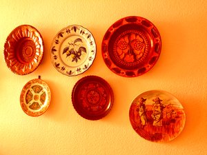Wandplaat vintage antiek handgemaakt door Martina Konitzky