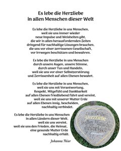 Lang leve de liefde van het hart in alle mensen van deze wereld - Versie 2 door Johanna Thier