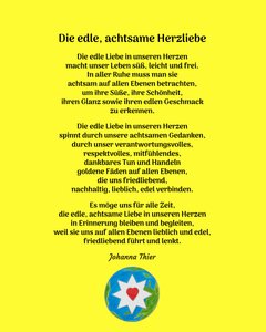De nobele, bedachtzame liefde van het hart - Versie 2 door Johanna Thier