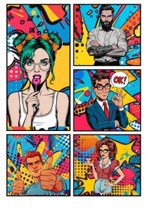 Popart strip "OK door Mario Witt