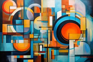 Een spiraalontwerp, abstracte compositie, harmonie  balans, afdrukken op groot doek