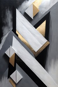 Verticaal Canvas, Abstracte Olieverfschilderij Moderne muurprints Home Decor