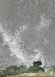 Heg en wolken door 