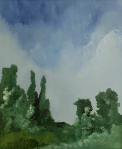 Wolken boven het bos door M. Vet