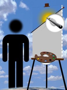Maler und Modell (III) door Alexander Eibach