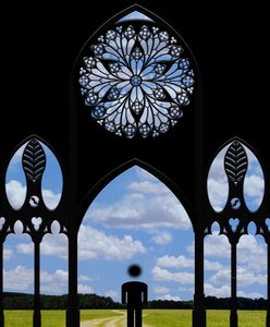 De veldweg (uit de serie: Gothic impressions) door Alexander Eibach