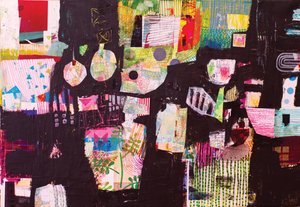 Black Abstraction 7 door OBOSHI