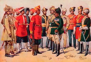Een groep Indiase soldaten, 1913 door AC Lovett