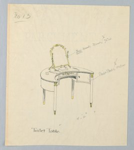 Ontwerp voor toilettafel nr. 13