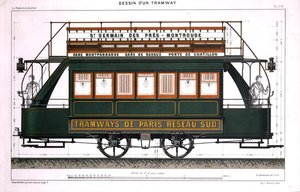 Ontwerp voor een tram door A. Cheneveau