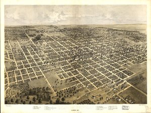 Bloomington, Illinois 1867. LOC 73693345 door A.; Chicago Lithographing Co. Ruger