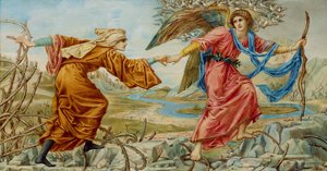 Liefde die de Pelgrim Leidt na Sir E. C. Burne-Jones, 1894 door A. Corsi Lalli