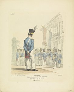 Muzikant in grote tenue, 1820-1825 door A. Courtois
