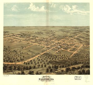 Vogelvlucht van Californië, Moniteau Co., Missouri 1869. LOC 73693471 door A. Ruger