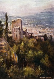 Het Alhambra, De Vermiljoen Torens vanaf de Wallen door A. Trevor Haddon