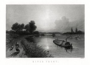 De rivier Trent, Engeland, 1883