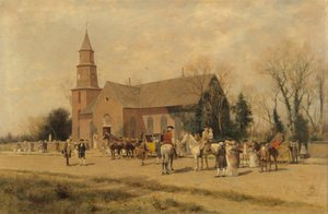 Oude Bruton Kerk, Williamsburg, Virginia, in de tijd van Lord Dunmore, 1893 door A. Wordsworth Thompson