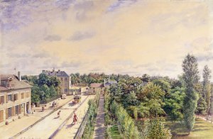 Het gastenhuis in Sevres, c.1840 door A. de Lareuziere