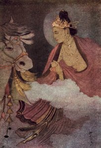 Vertrek van Prins Siddhartha door Abanindranath Tagore
