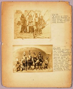 Fig. XI "Eine Gruppe nordamerikanischer Indianer in voller Tracht", Studienmappe für das Buch Tarnung im Tierreich