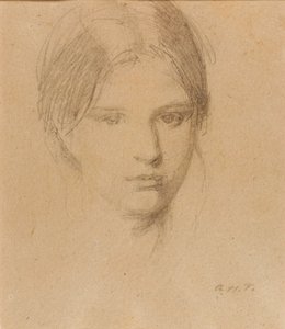 Portret van de dochter van de kunstenaar, Mary door Abbott Handerson Thayer