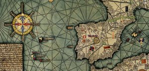 Detail van de Catalaanse Atlas, kopie van het origineel gemaakt in 1375