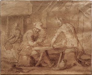 De satyr bij de boer