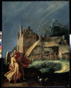 De jonge Tobias en de engel door Abraham Bloemaert