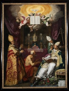 De vier kerkvaders door Abraham Bloemaert