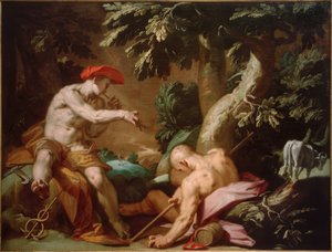 Mercurius, Argus en Io door Abraham Bloemaert