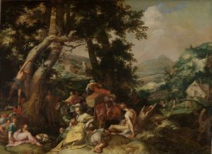 Preek van Johannes de Doper door Abraham Bloemaert