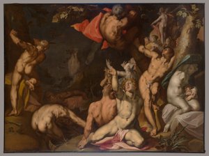 De zondvloed door Abraham Bloemaert