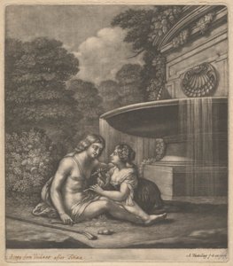 Herder en herderin door Abraham Blooteling