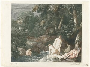 Diana en haar nimfen, badend in een rivier