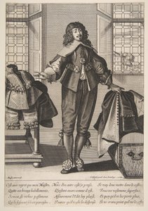 Een Knecht die de Luxe Kleding van Zijn Meester Opruimt