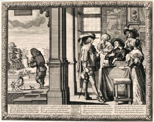 Vertrek van de Verloren Zoon (gravure)