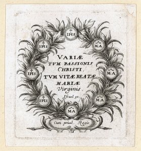 De wonderen van de passie. Fronticpiece voor Callot