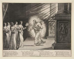 De wijze maagden: De dwaze maagden (6 van 7 prenten in de serie) door Abraham Bosse