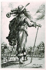 Illustratie van mannelijk kostuum door Abraham Bosse
