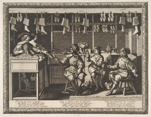 De schoenmaker (Le Savetier) door Abraham Bosse