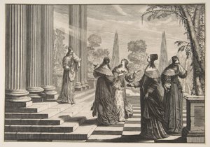 De dwaze maagden afgewezen, ca. 1635 door Abraham Bosse