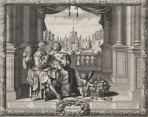 De Vier Seizoenen: Lente, 1635 door Abraham Bosse